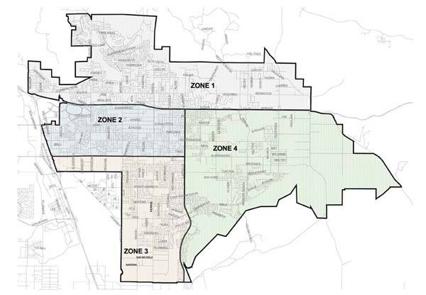 MVPD Zone policing map.