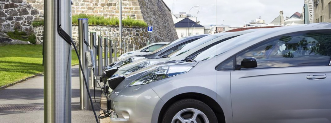 Cars charging.